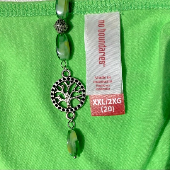 No Boundaries Lime Green Padded Tank Top Size XXL - Picture 7 of 7